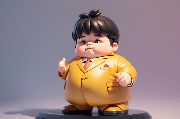 Fat Boy estilo de personagem de desenho animado estilo anime papel de parede gordo modelo de fundo renderização de personagem