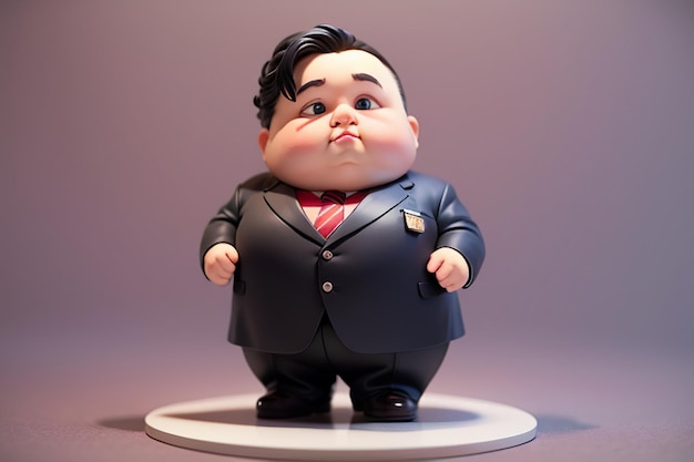 Fat Boy estilo de personagem de desenho animado estilo anime papel de parede gordo modelo de fundo renderização de personagem