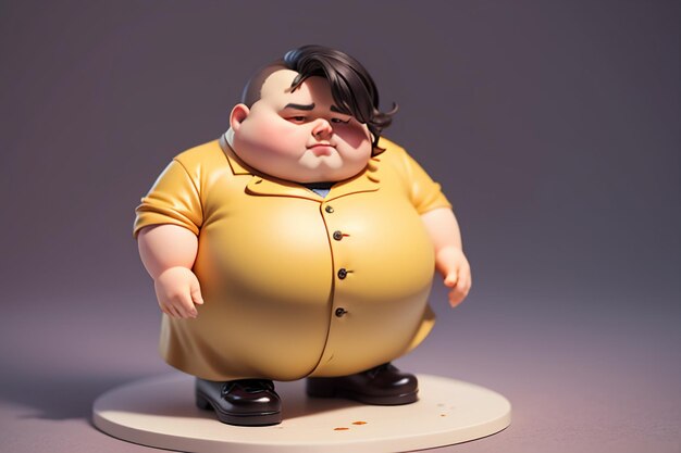 Fat Boy Estilo De Personaje De Dibujos Animados Estilo Anime Fondo De Pantalla Gordo Modelo De Fondo Representación De Personajes