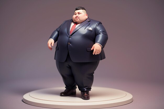 Fat Boy Estilo De Personaje De Dibujos Animados Estilo Anime Fondo De Pantalla Gordo Modelo De Fondo Representación De Personajes