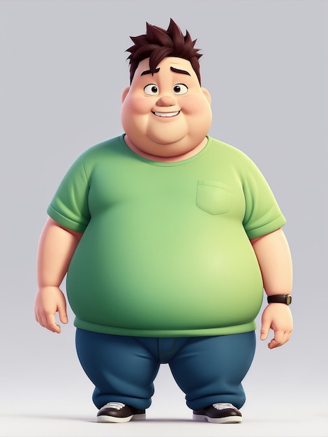 Fat Boy Zeichentrickfigur Styling Tapete