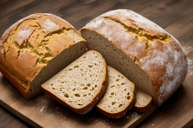 Fatia de arte generativa de pão integral por IA