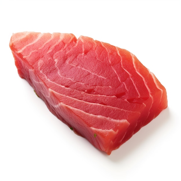 fatia de carne de atum isolada em fundo branco atum fresco bife de peixe em fundo branco