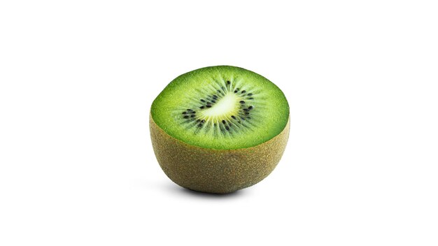 Fatia de kiwi em fundo branco