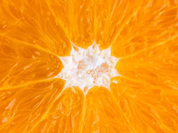 Foto fatia de laranja close-up.