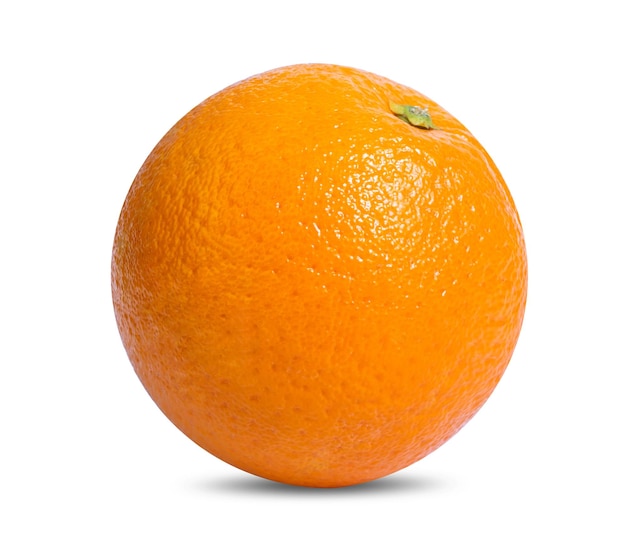 Fatia de laranja de frutas laranja isolada no fundo branco