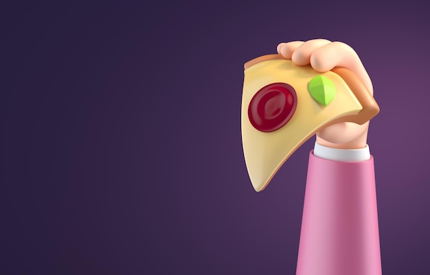 Fatia de pizza 3D render