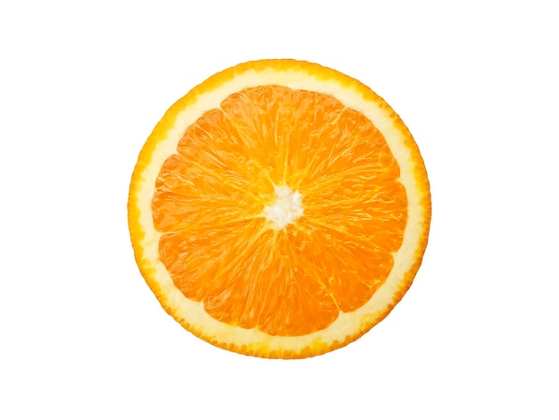 fatias de laranja isoladas em fundo branco