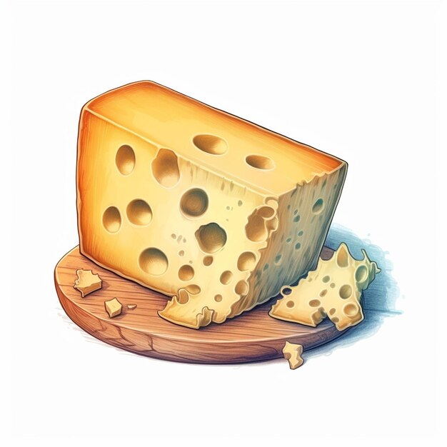 fatias de queijo 3D ilustração vetorial realista