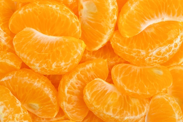 Fatias de tangerina fundo ou textura