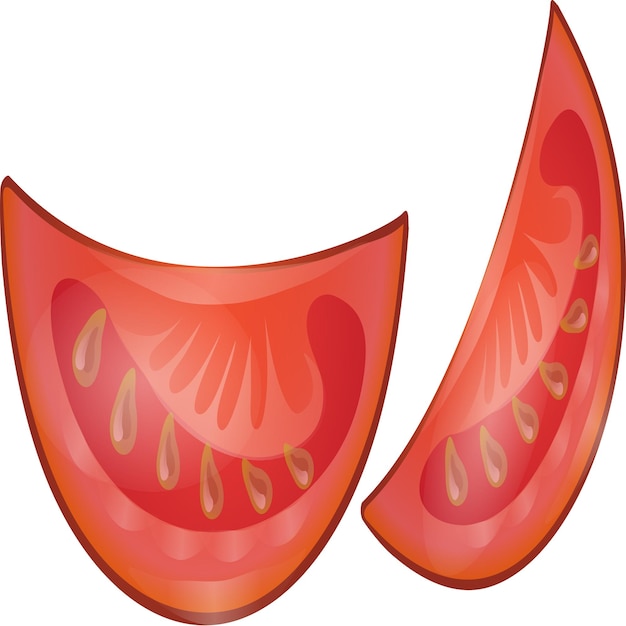 fatias de tomate vermelho frescas cortadas em meio