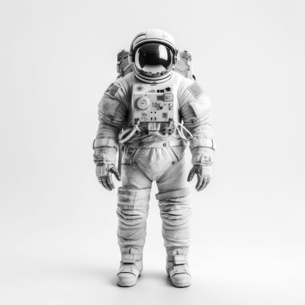 Foto fato de astronauta em fundo branco completo