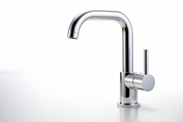 Faucet de cocina aislado en fondo blanco IA generativa