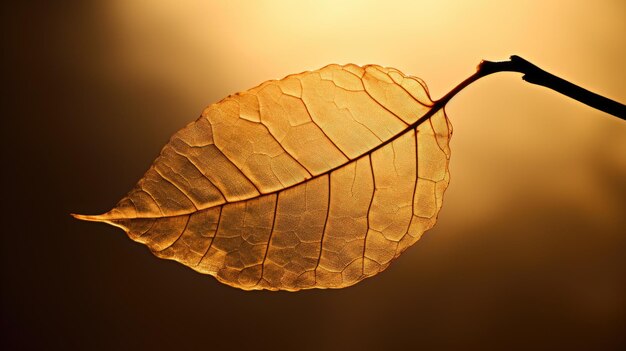 Faules Herbstblatt mit Hintergrundbeleuchtung