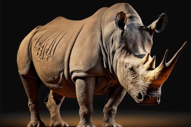Fauna de grandes mamíferos do rinoceronte da savana africana selvagem