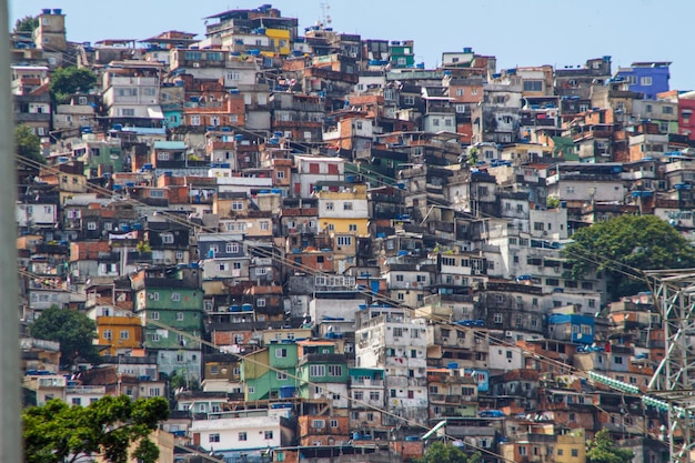 Foto favela da rocinha no rio de janeiro brasil