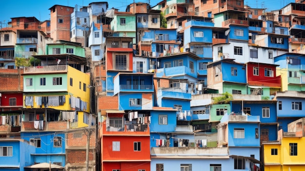 Foto las favelas de brasil el 7 de septiembre, día de la independencia de brasil