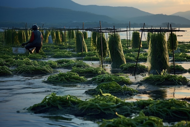 Fazenda de algas Sumbawa, Indonésia