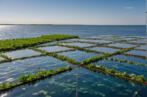 Foto fazenda de aquicultura sustentável