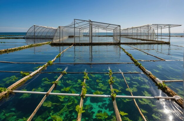 Foto fazenda de aquicultura sustentável