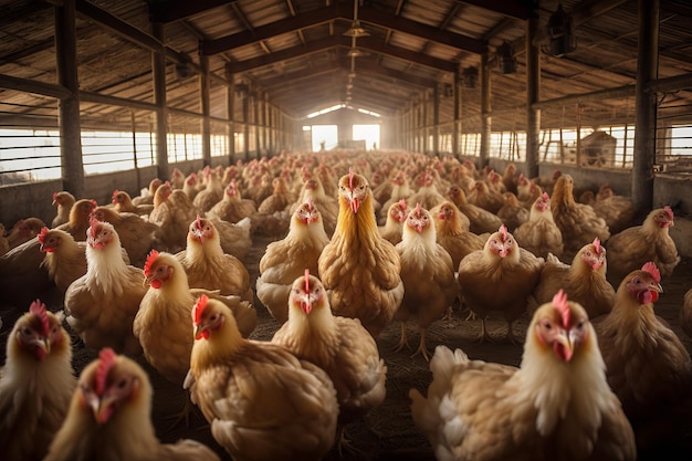 Fazenda de criação de galinhas Generate Ai