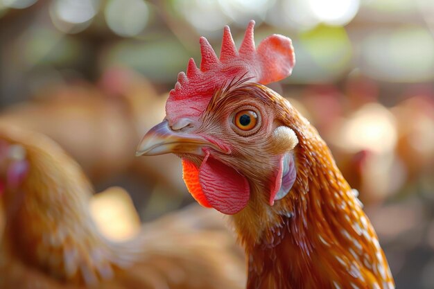 Fazenda de galinhas biológicas asiáticas que promove a produção de alimentos naturais e saudáveis