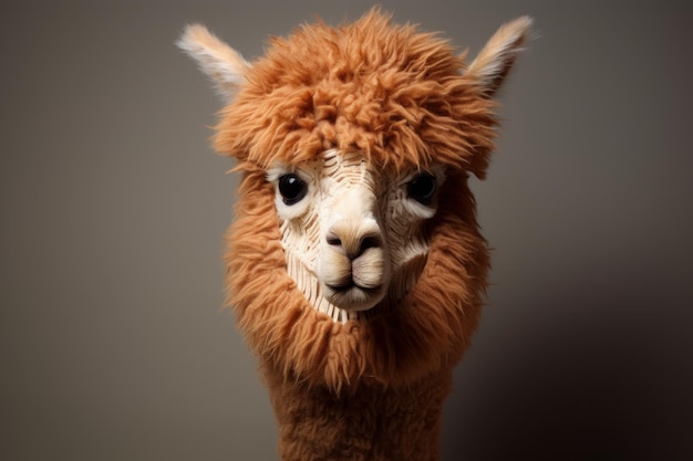 Fazenda doméstica de alpaca peluda Animal doméstico Gerar Ai