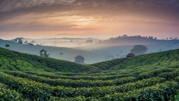 Foto fazendas de chá do sri lanka em nuwara eliya