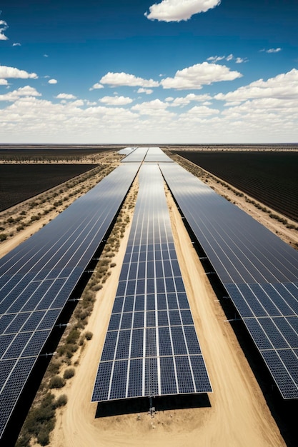 Fazendas solares em áreas remotas IA generativa