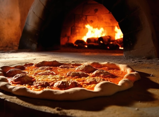 Fazendo pizza margherita realmente italiana a pizza volta do forno