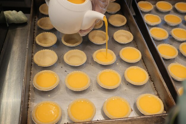 Fazendo um bolo de muffin dentro de casa