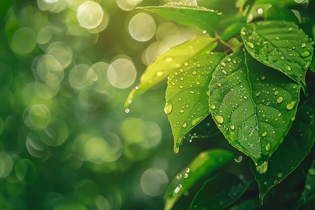 Fazer a beleza serena das gotas de água cristalina generativa ai