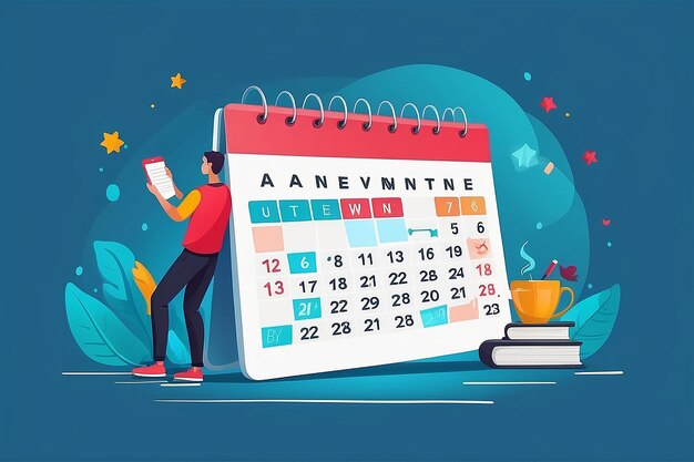 Foto fecha límite en el calendario fecha de cita programa en el plan de negocios programa de eventos en el mes en línea.