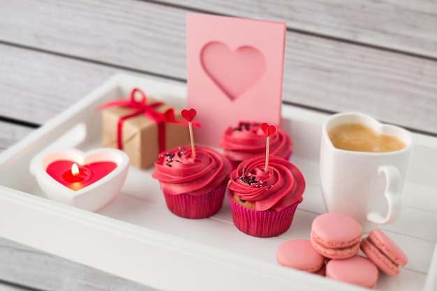 fechamento de doces vermelhos para o dia de São Valentim