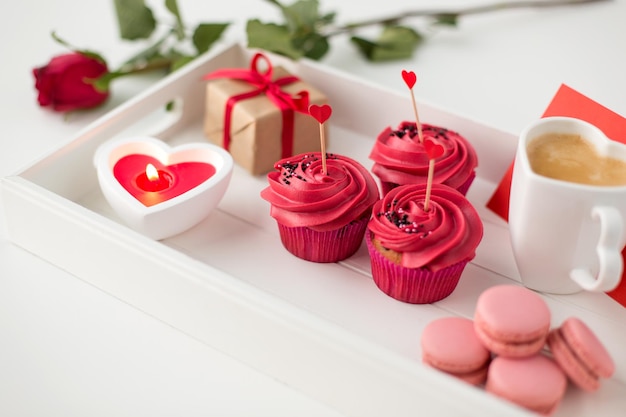 fechamento de doces vermelhos para o dia de São Valentim