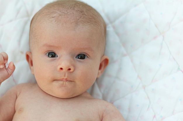 fechar o retrato de um bebê recém-nascido fofo