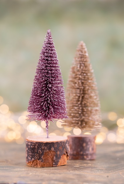 Feche a decoração de natal na mesa