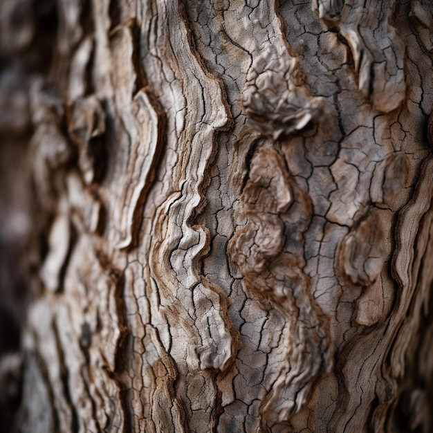 Feche acima de um tronco de árvore com uma textura áspera.