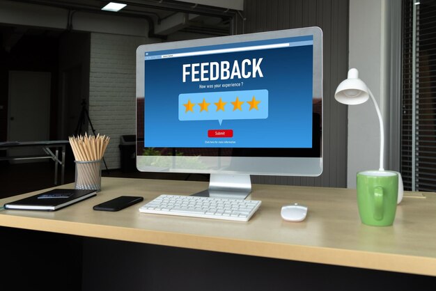 Feedback do cliente e análise de revisão por software de computador moderno