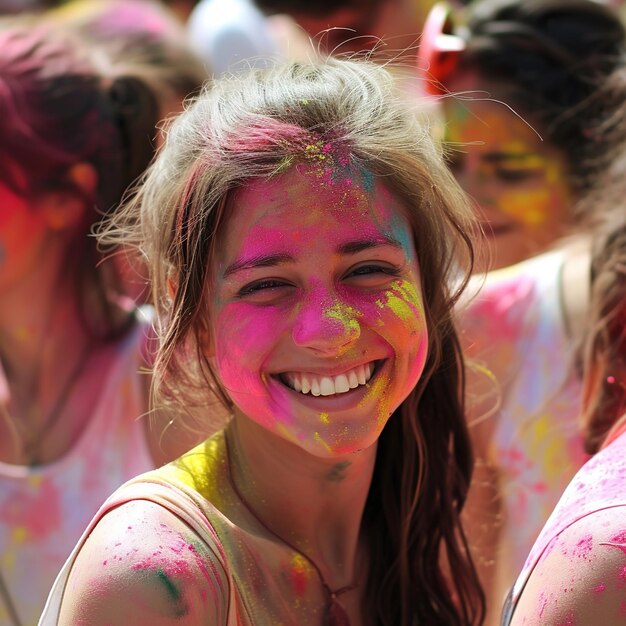 Foto feier des holi-festivals