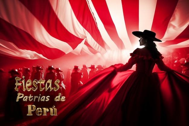 Feier zum Unabhängigkeitstag Perus 28. Juli Felices Fiestas Patrias oder peruanischer Stolz, Freiheit, Bewunderung, Feiertag Generative KI