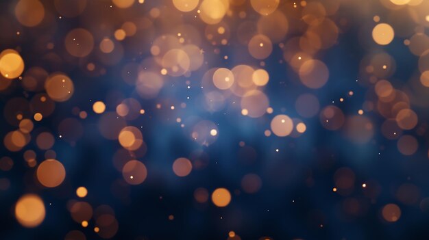 Feierliche Abstrakte verfocustierte Hintergrund mit Bokeh-Lichtern fotografischer Effekt Golden C Generative KI