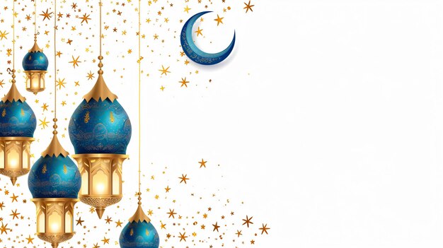 Foto feierliche ramadan-grüßkarte isoliert