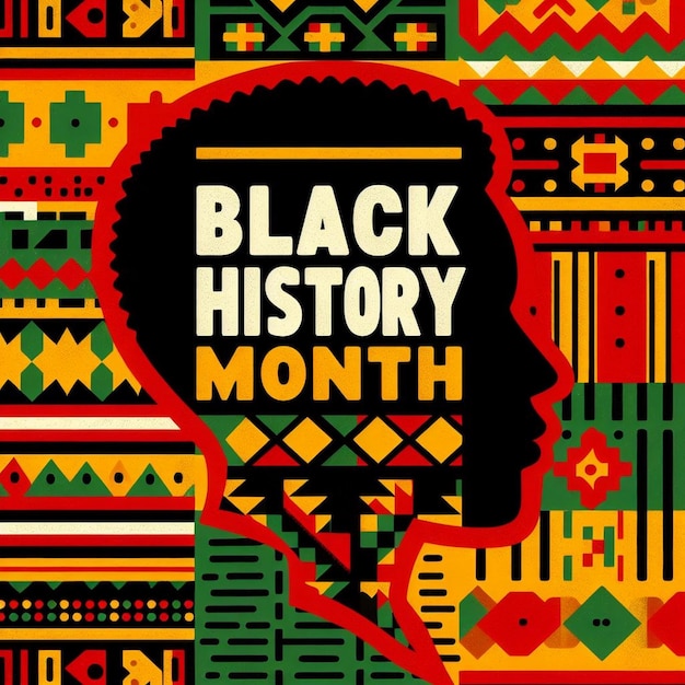 Feierliches Bild des Black History Month. Black History Month-Banner. Black History Month-Plakat