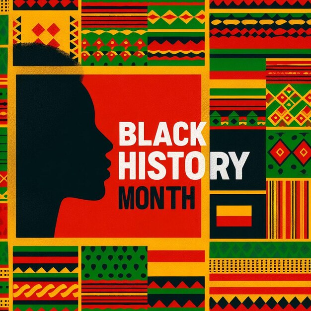 Feierliches Bild des Black History Month. Black History Month-Banner. Black History Month-Plakat