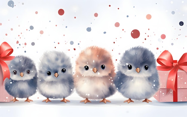 Feierlichkeiten Glücklicher Geburtstag Baby Huhn Illustration Hintergrund