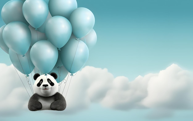 Feierlichkeiten Glücklicher Geburtstag Baby Panda Illustration Hintergrund