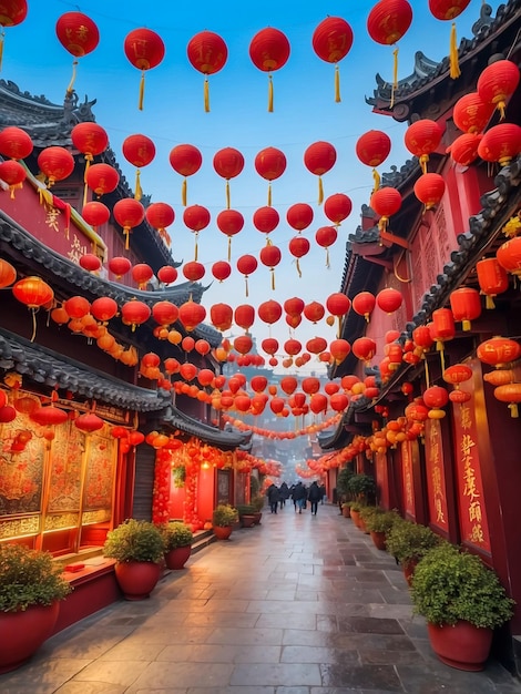 Foto feierlichkeiten und dekorationen des chinesischen jahres
