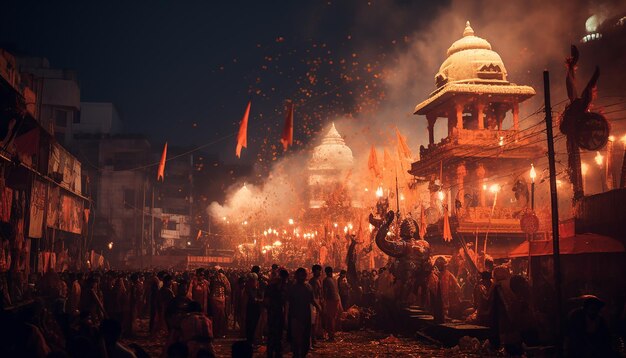 Feierlichkeiten zum Dussehra Vijayadashami-Fest mit kulturellen Veranstaltungen