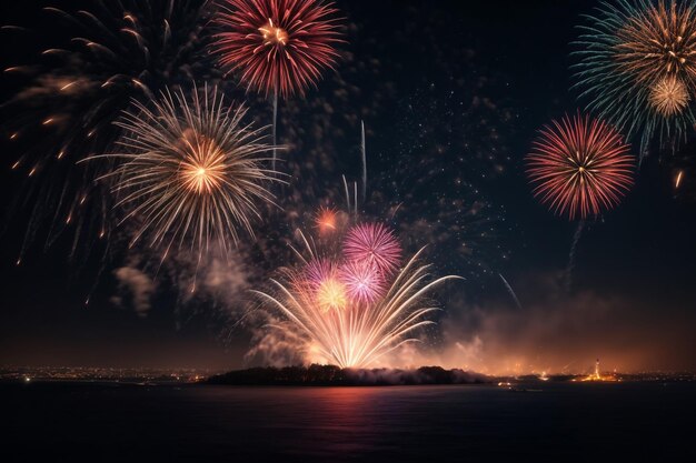 feiern frohes neues jahr und frohe weihnachten feuerwerk isoliert auf schwarzem isolierten hintergrund